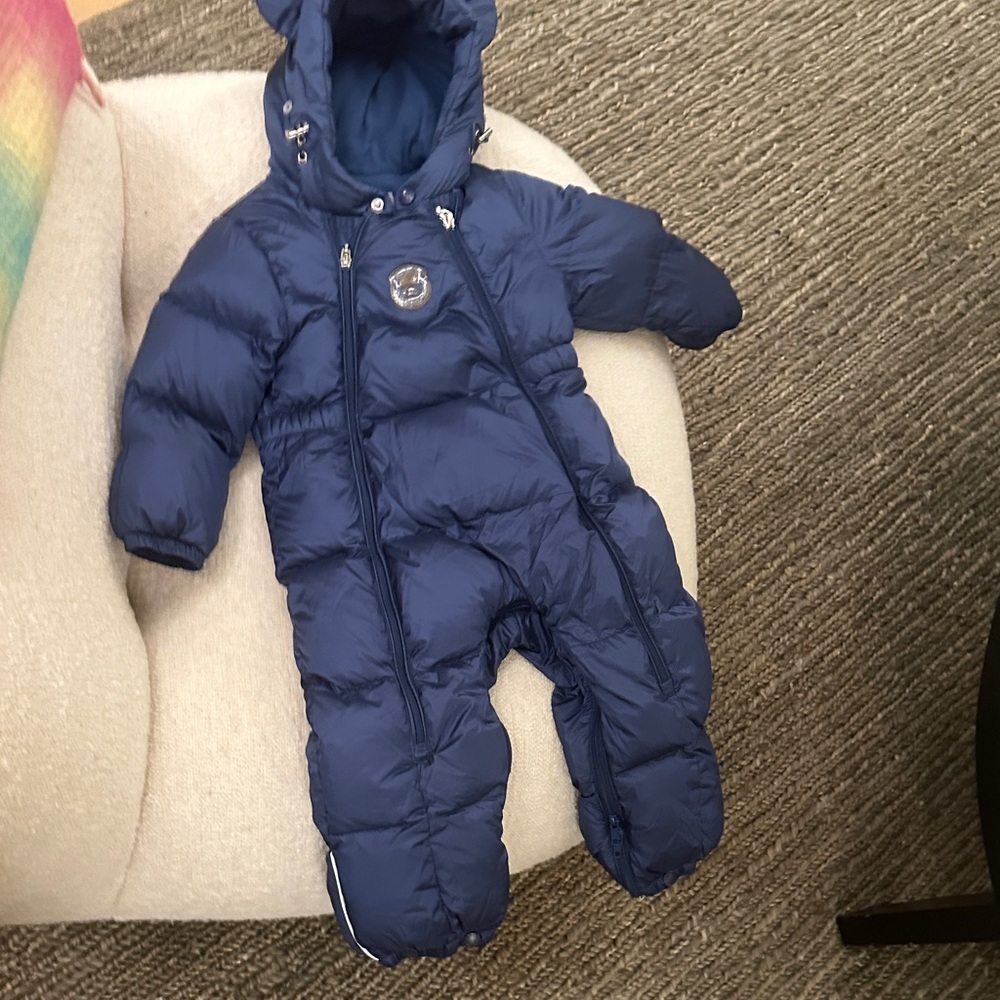 Cozy Navy Kids One Piece Footie
